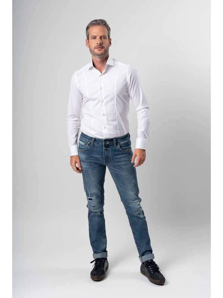 Camicia uomo tinta unita