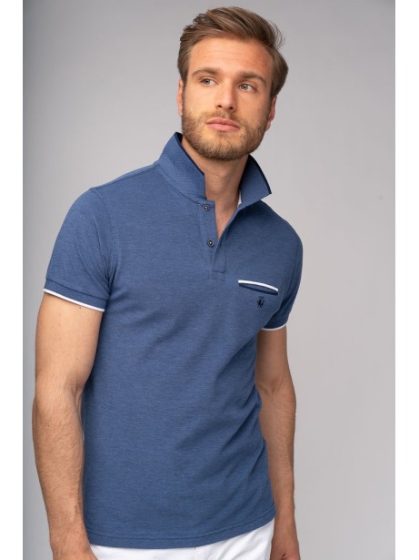 Polo uomo in cotone melange