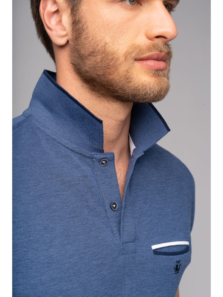 Polo uomo in cotone melange