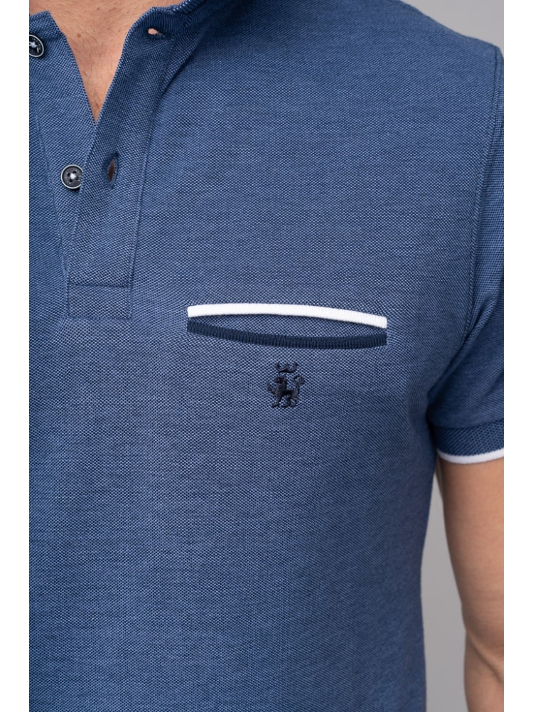 Polo uomo in cotone melange