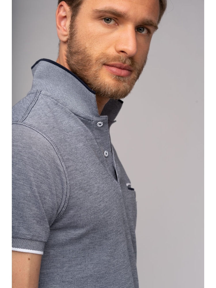 Polo uomo in cotone melange