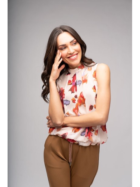 Blusa donna smanicata