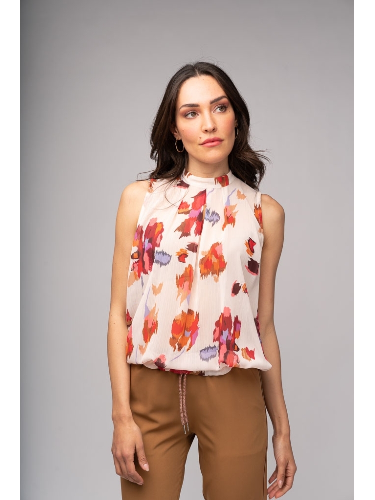 Blusa donna smanicata