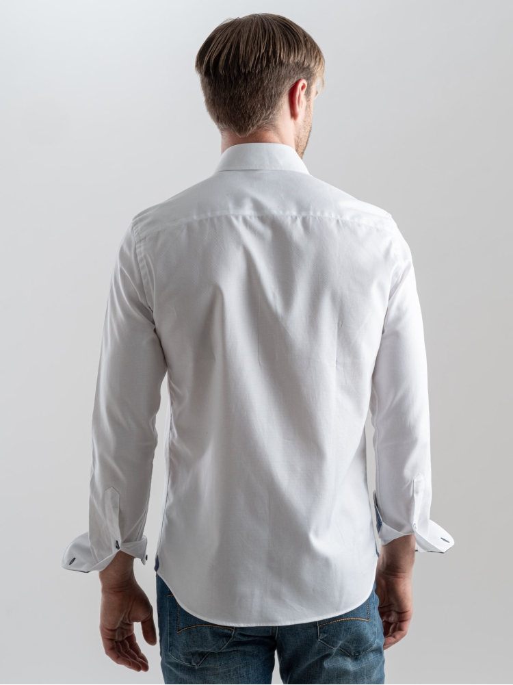 Camicia uomo tinta unita in tessuto...