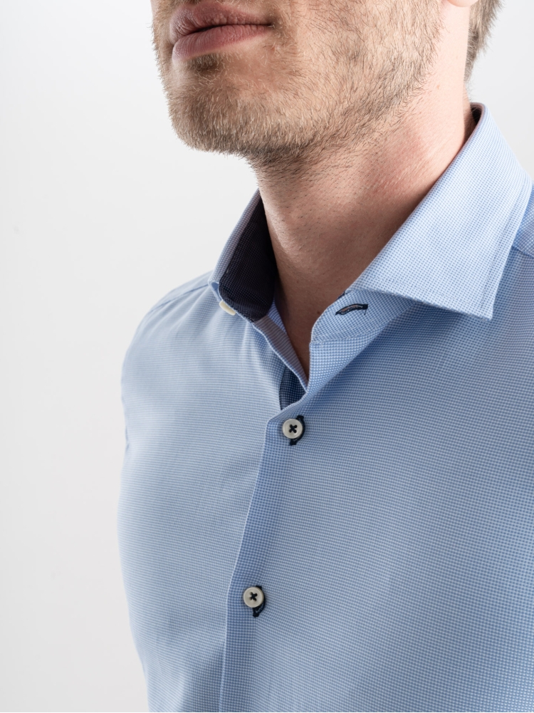 Camicia uomo tessuto microarmatura...