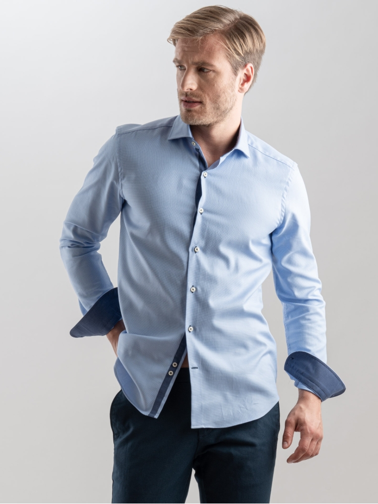 Camicia uomo tessuto microarmatura...