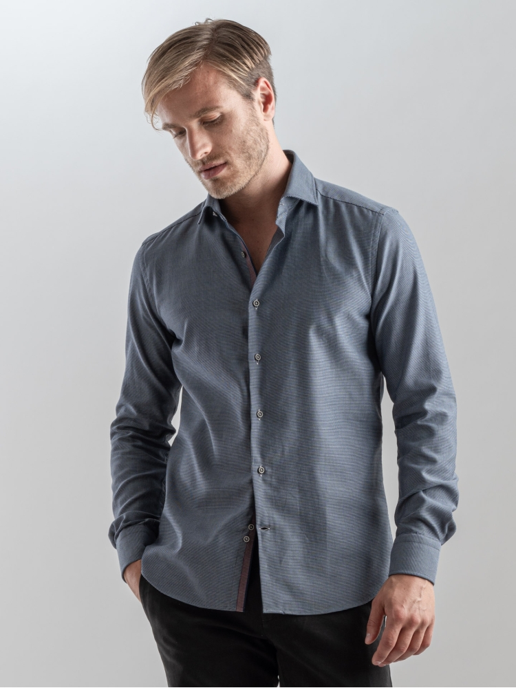 Camicia uomo micro armatura oxford...