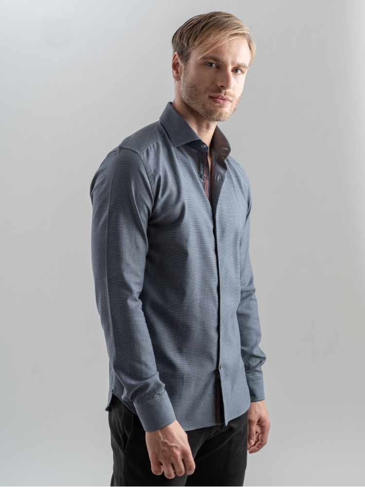 Camicia uomo micro armatura oxford...