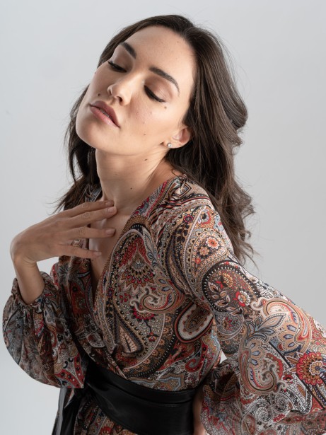 Abito stampa cashmere 2