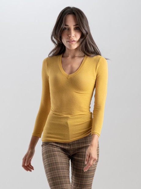 Maglia donna scollo V