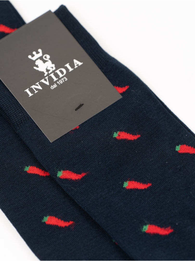 Calze uomo in cotone fantasia cornetto