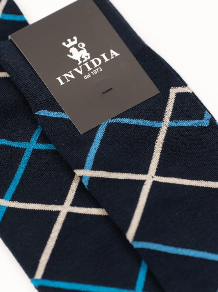 Calze uomo in cotone fantasia geometrica