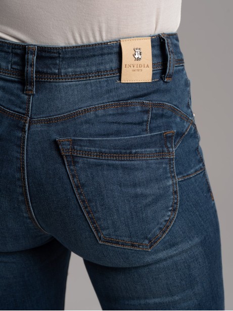 Jeans Donna stretch con spacco sul fondo 2