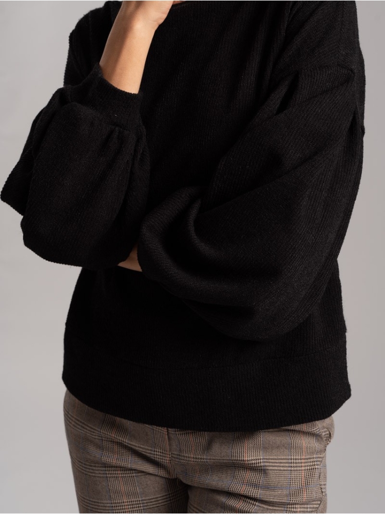 Maglia donna tinta unita  in filato moulinè