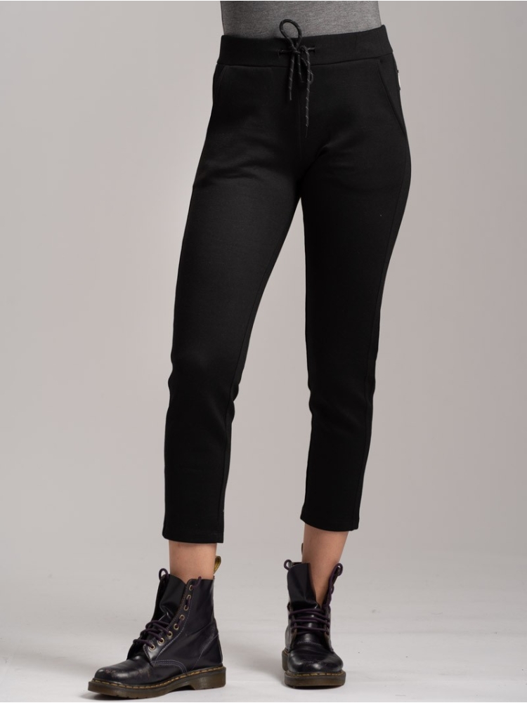 Jogger TECNO donna in tessuto bicolore con zip invisibili