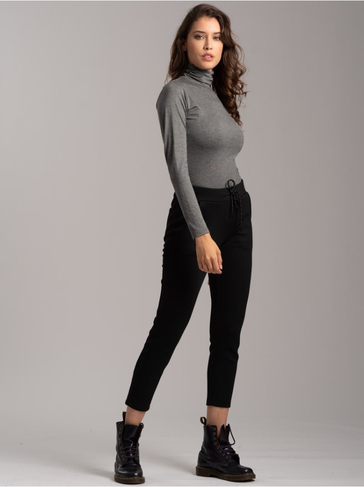 Jogger TECNO donna in tessuto bicolore con zip invisibili