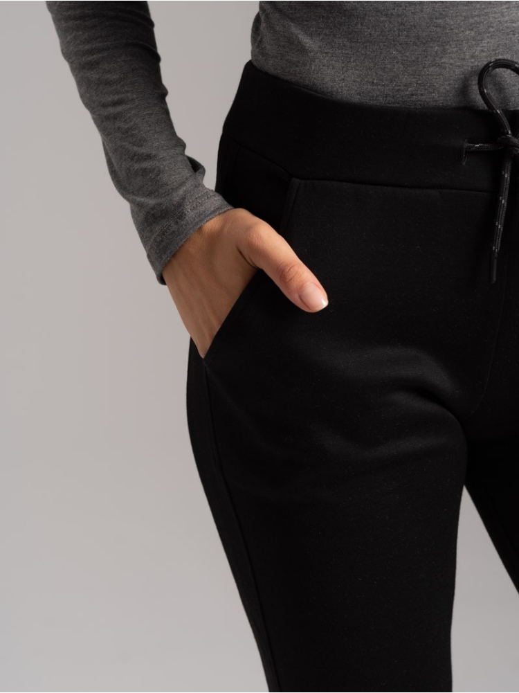 Jogger TECNO donna in tessuto bicolore con zip invisibili