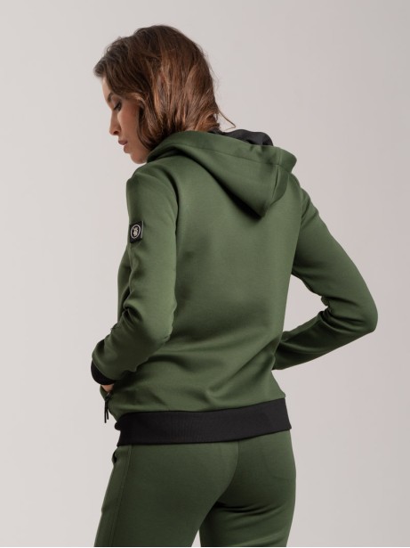 Felpa donna TECNO con cappuccio con zip invisibili 2