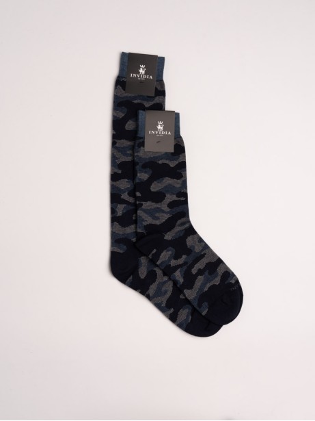 Calze uomo disegno camouflage multicolor