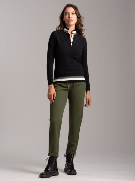 Pantalone donna  stile joggings con coulisse 2