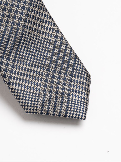 Cravatta misto seta micro disegno