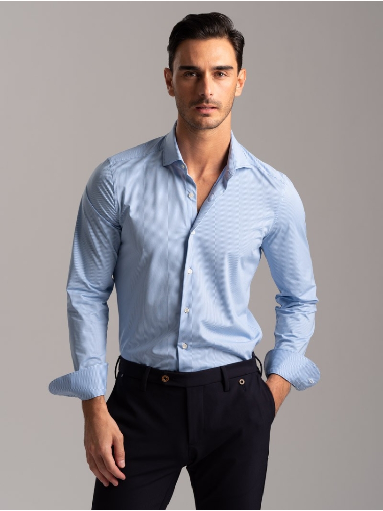 Camicia uomo TECNO  no stiro rigata,...