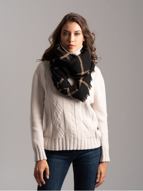 Sciarpa donna con macro quadro