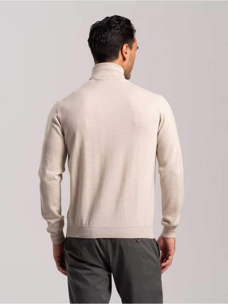 Maglia uomo dolcevita tinta unita in...