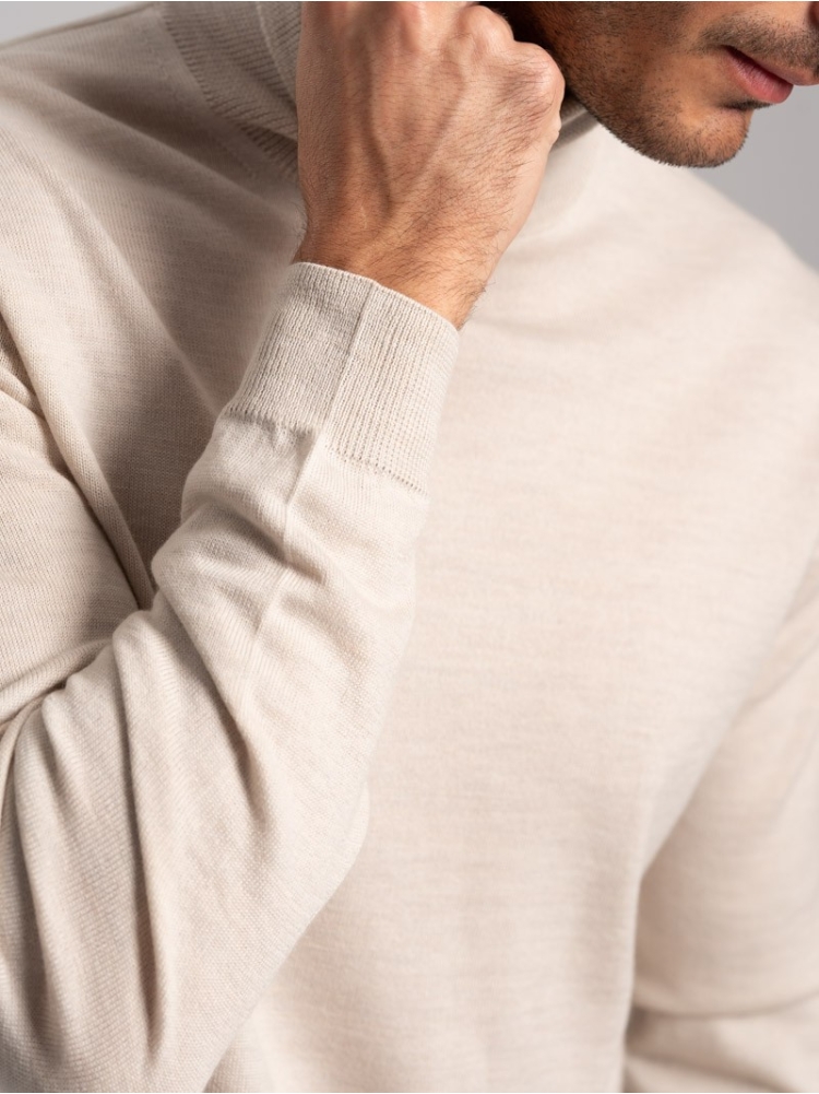 Maglia uomo dolcevita tinta unita in...