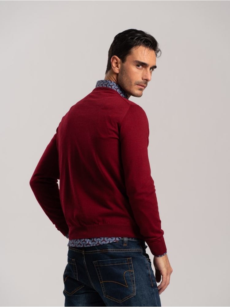 Maglia uomo lana merinos girocollo