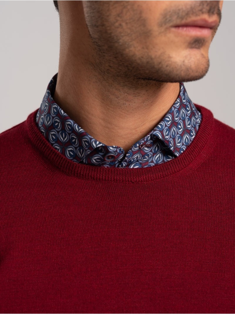 Maglia uomo lana merinos girocollo