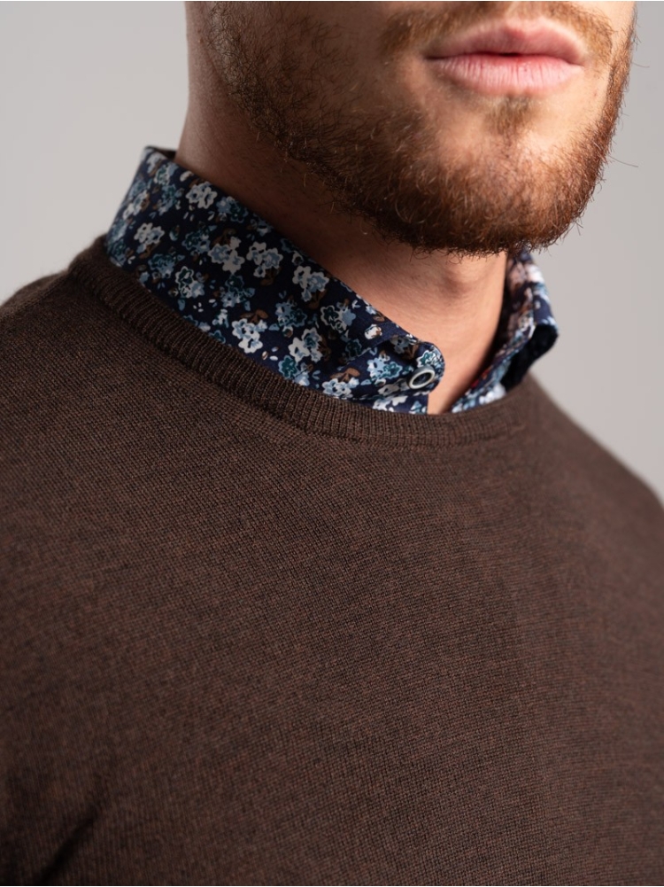 Maglia uomo lana merinos girocollo