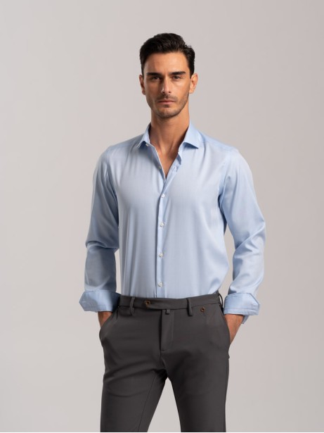 Camicia uomo No-Stiro tinta...