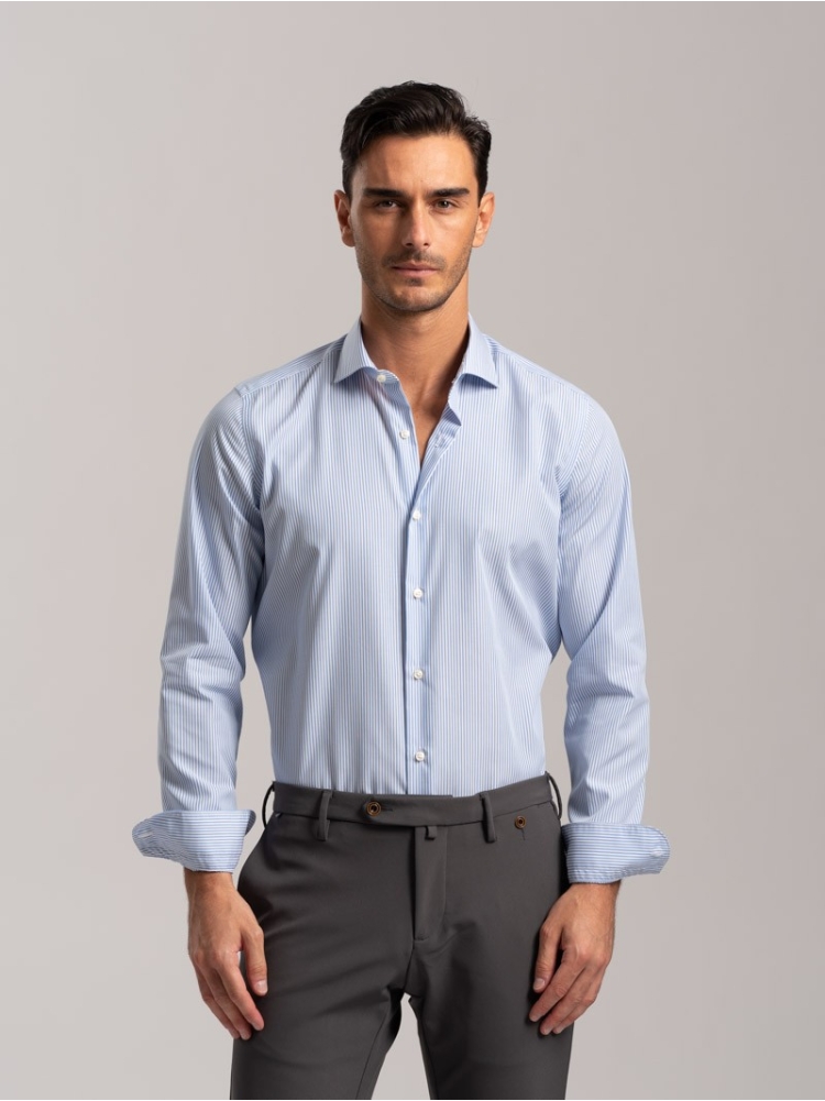 Camicia uomo No-Stiro rigata in...