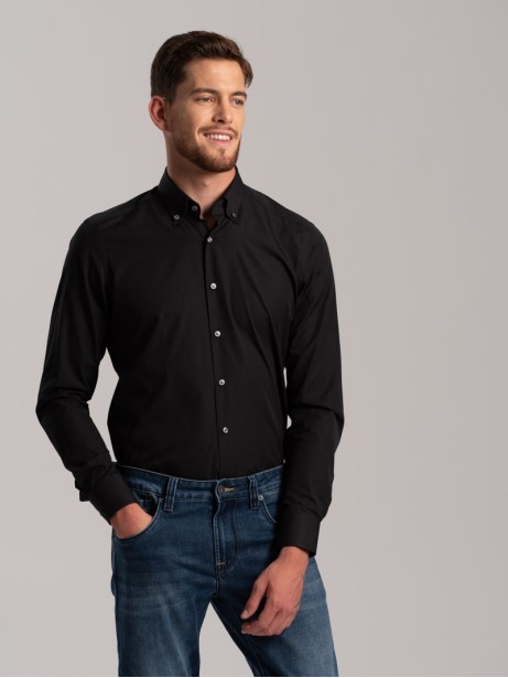 Camicia uomo tinta unita in...