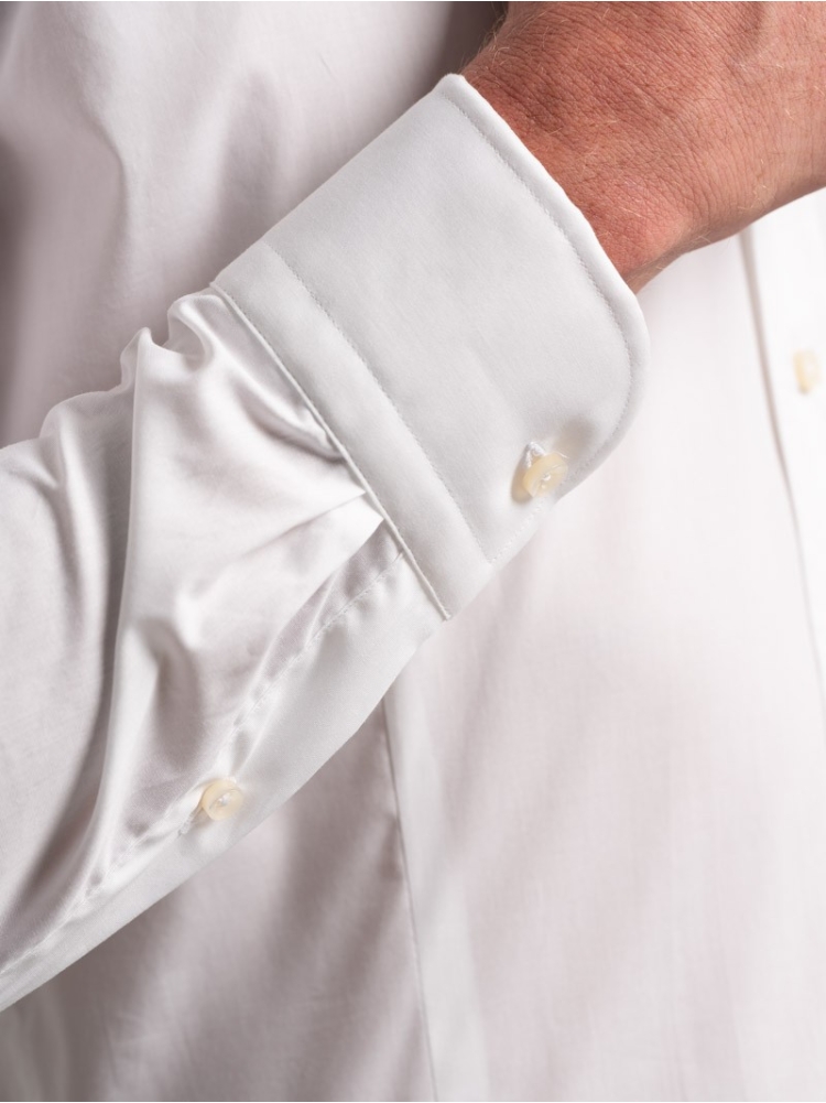 Camicia uomo tinta unita in popeline...