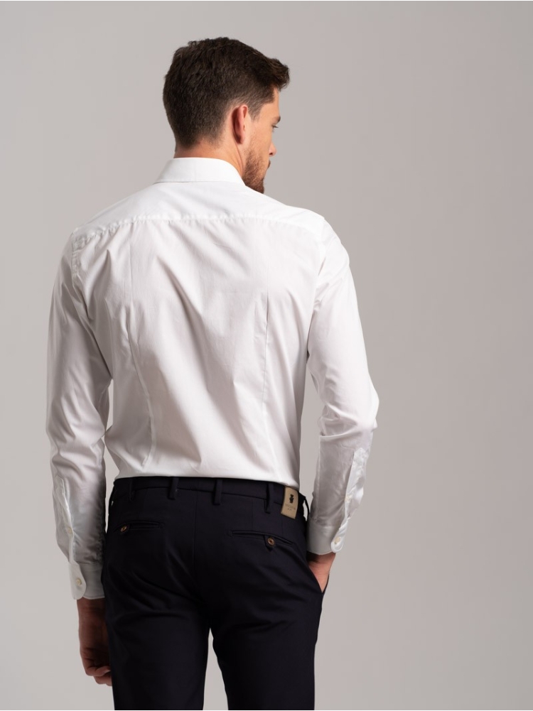 Camicia uomo tinta unita in popeline...