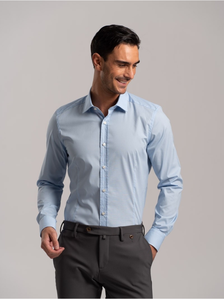 Camicia uomo tinta unita in cotone...