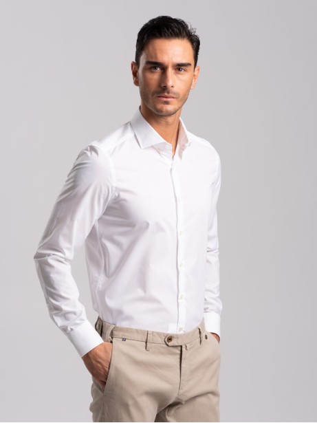 Camicia uomo tinta unita in...