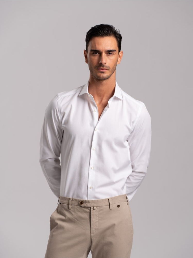 Camicia uomo tinta unita in cotone...