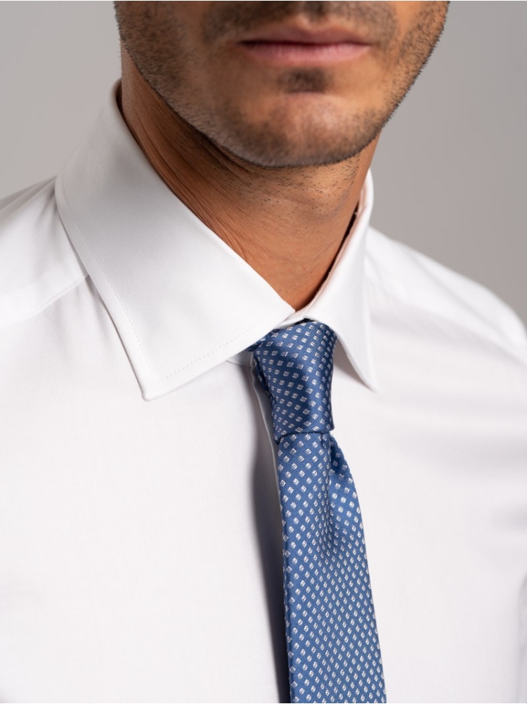 Camicia uomo polso doppio in tessuto...