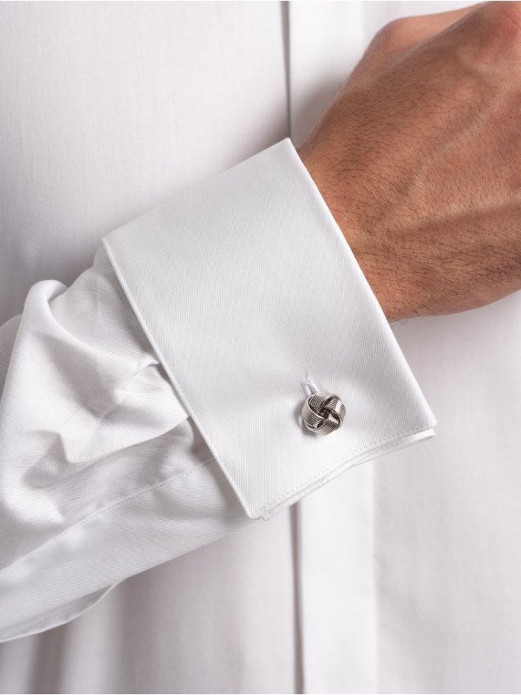 Camicia uomo smoking in tessuto twill...