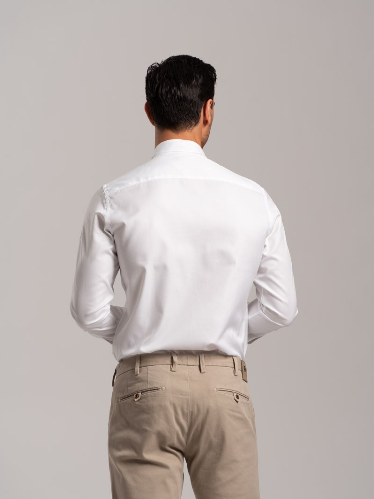 Camicia uomo smoking in tessuto twill...