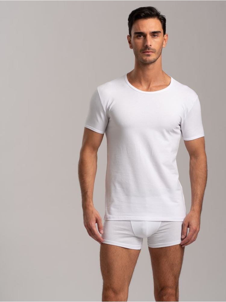 Maglietta girocollo in cotone jersey...