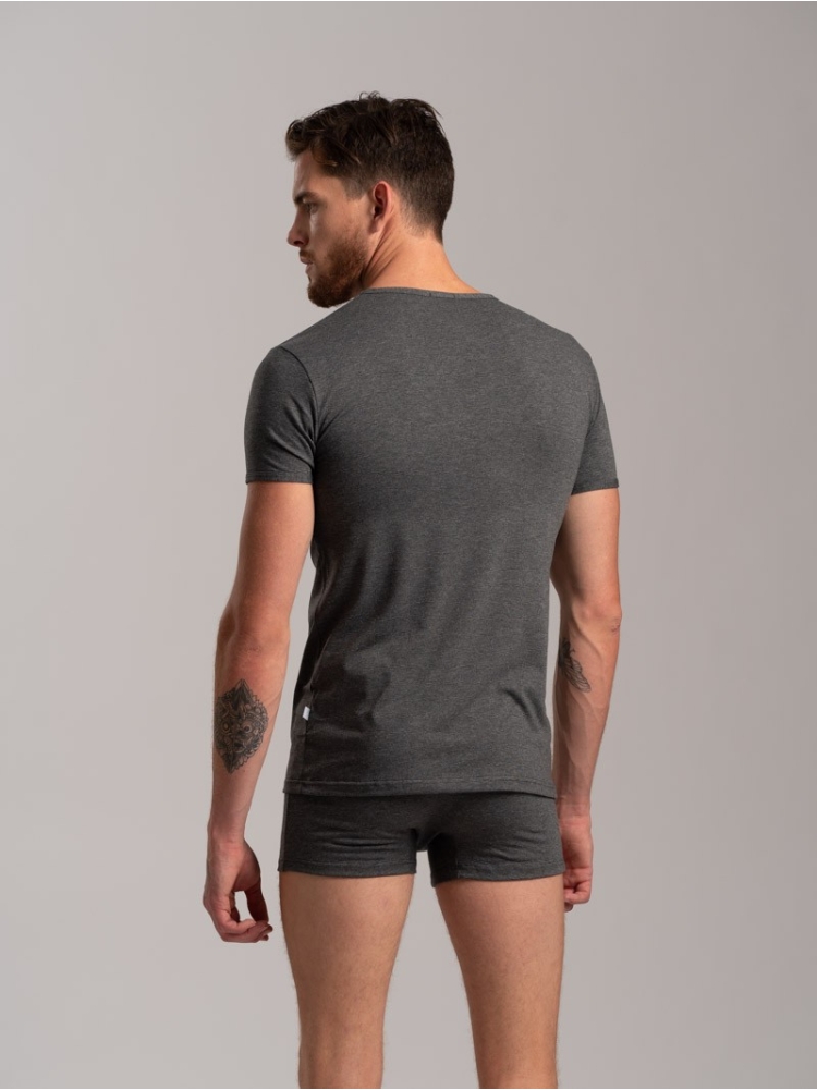 Maglietta scollo V in cotone jersey...