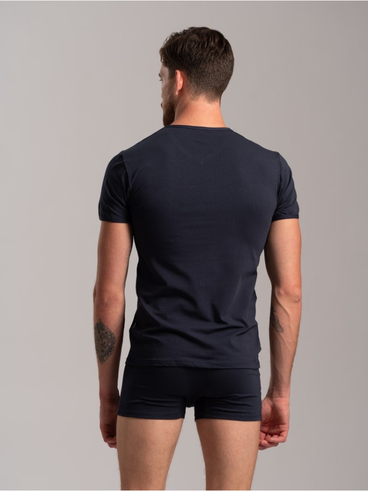 Maglietta scollo V in cotone jersey...