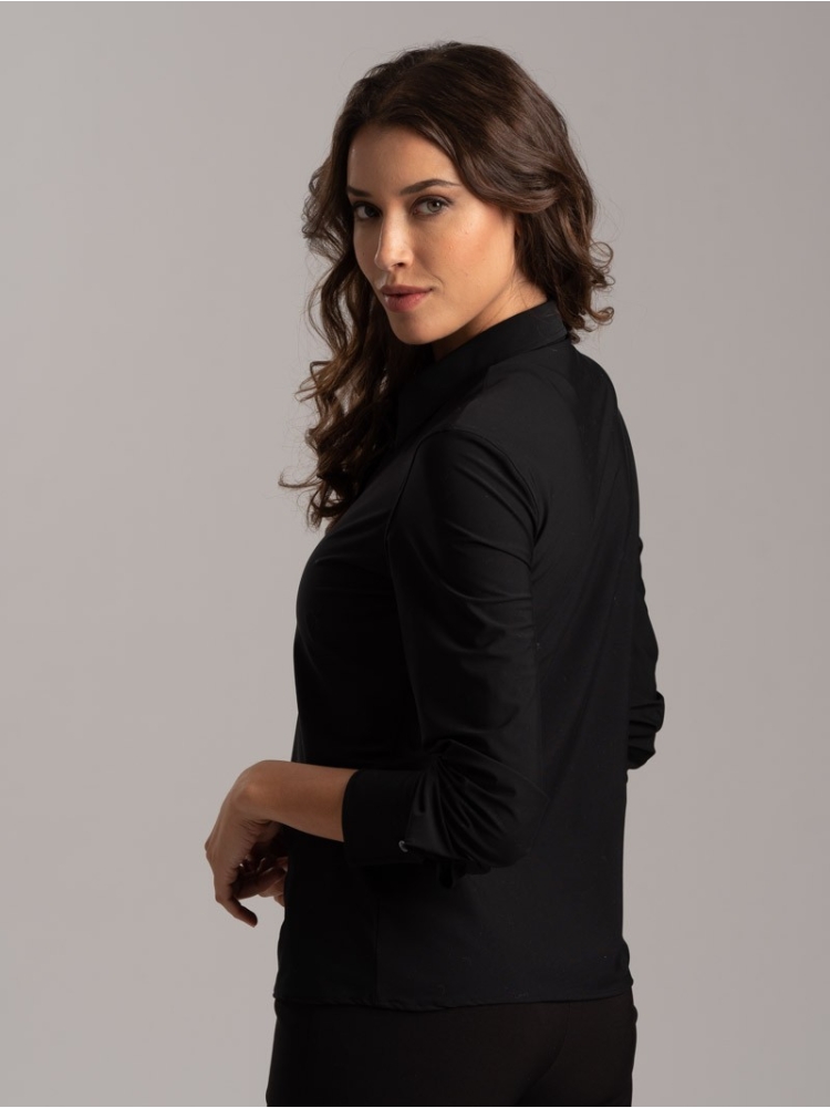Camicia donna tinta unita in tessuto Tecno