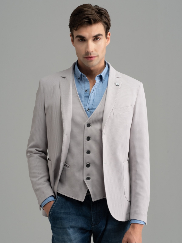 Giacca uomo in tessuto armaturato