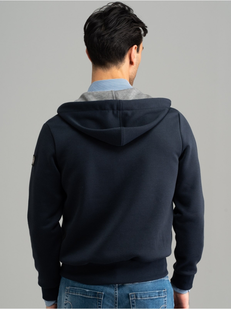 Felpa uomo Scuba con mezza zip e cappuccio