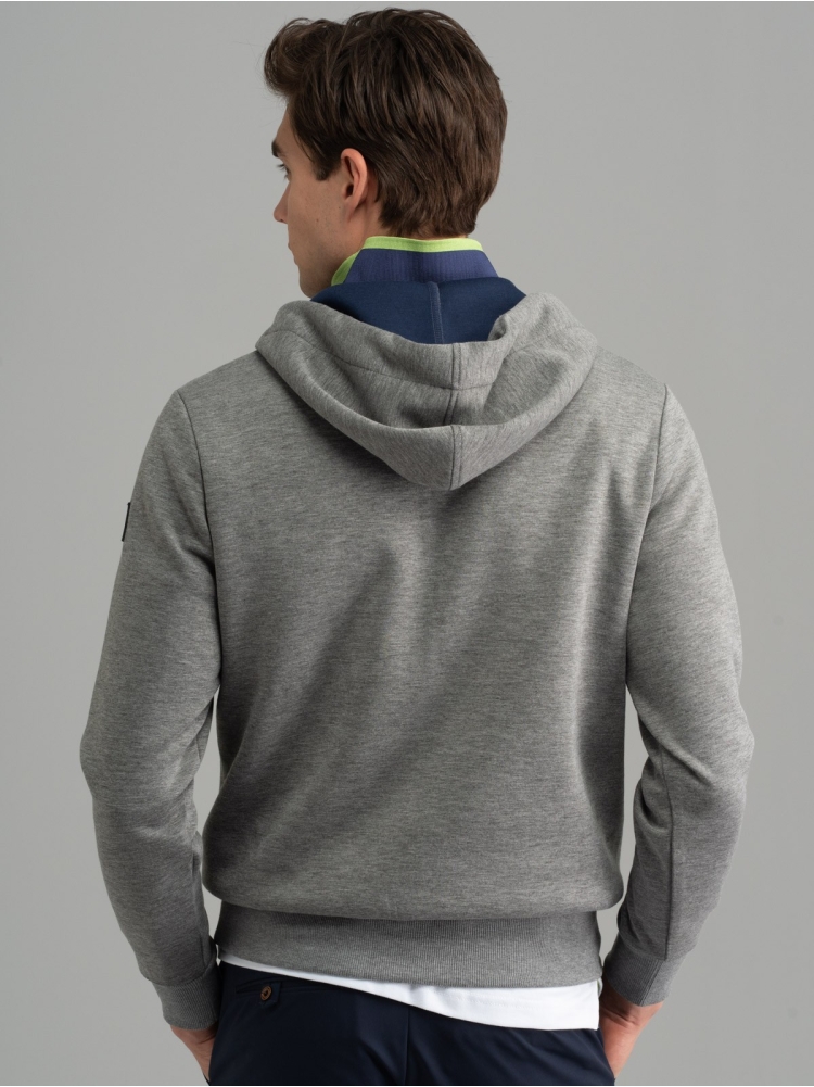 Felpa uomo Scuba con mezza zip e cappuccio